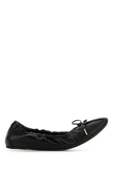 Salvatore Ferragamo Black Leather Joelle Ballerina