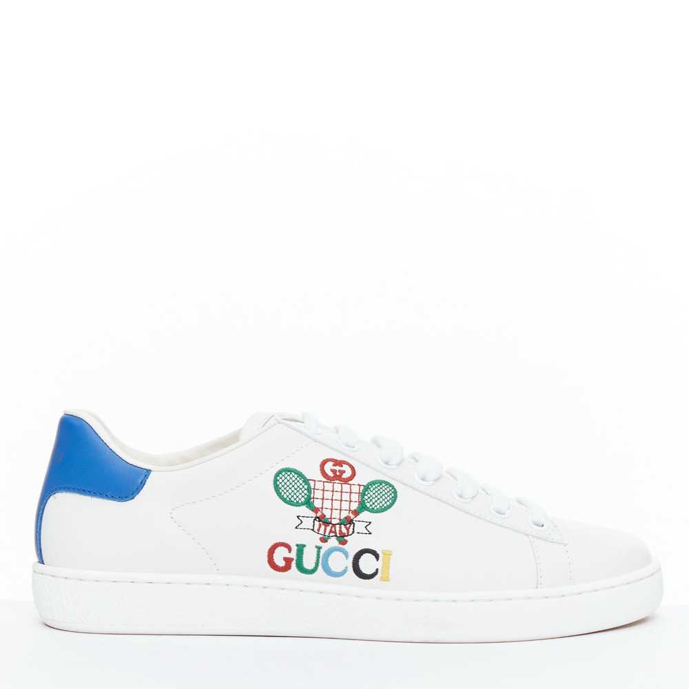 Gucci GUCCI Ace Tennis white embroidered logo low… - image 1