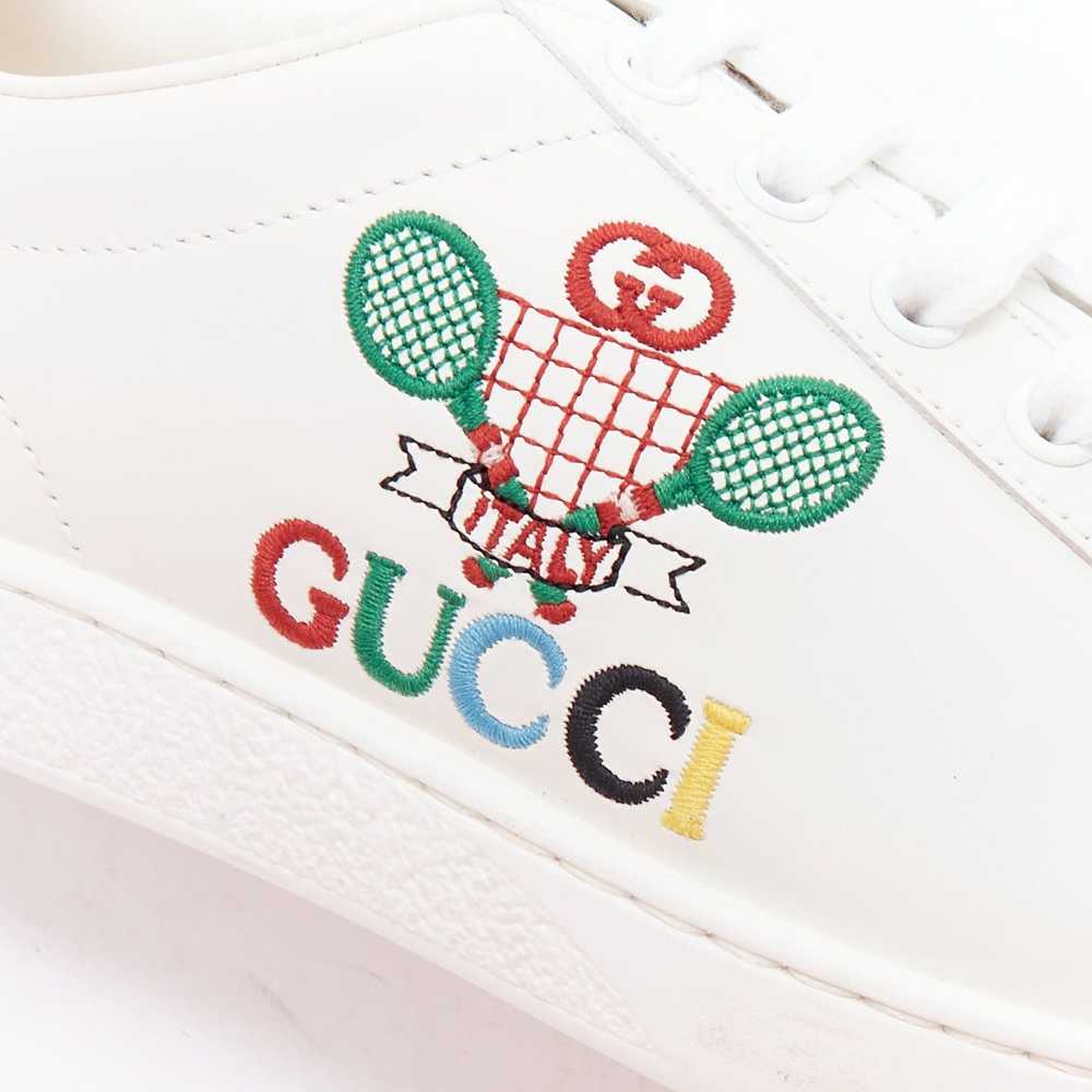 Gucci GUCCI Ace Tennis white embroidered logo low… - image 7