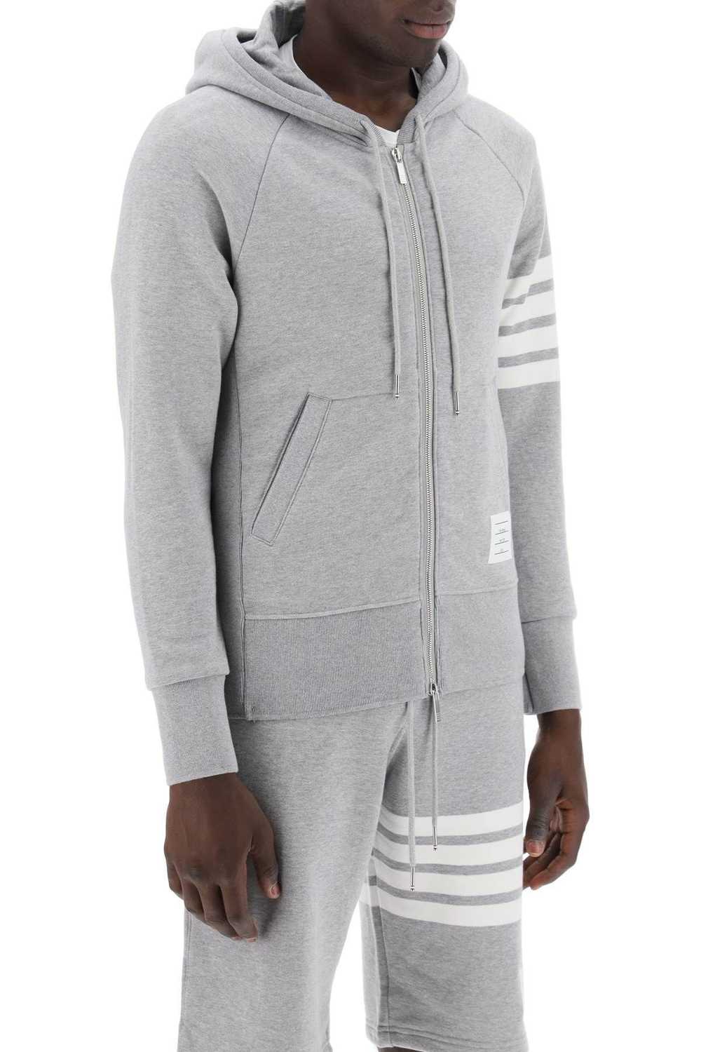 Thom Browne Thom Browne 4-bar Zip-up Hoodie Label… - image 3