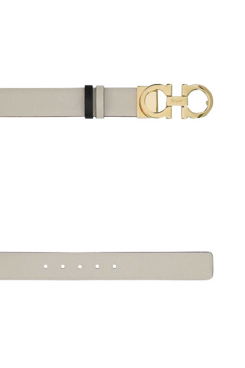 Salvatore Ferragamo Ivory Leather Reversible Belt - image 2