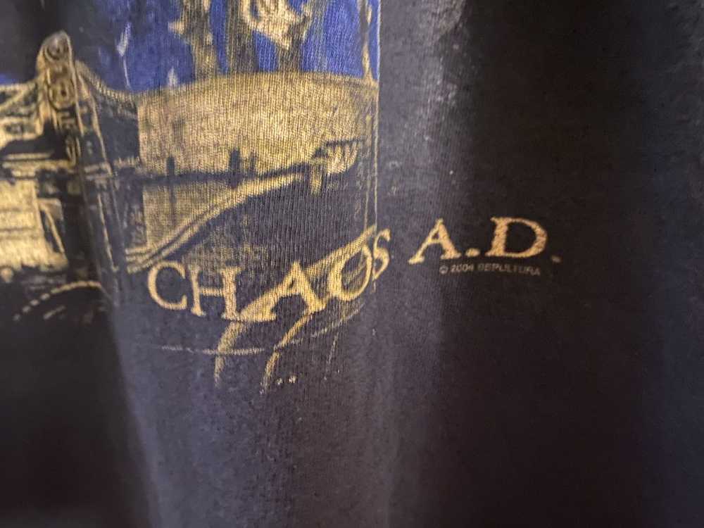 Band Tees × Vintage VINTAGE 2004 SEPULTURA CHAOS … - image 3