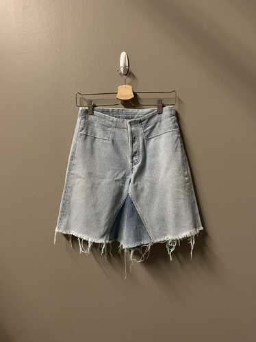 Maison Margiela AW 2001 wide artisanal denim short