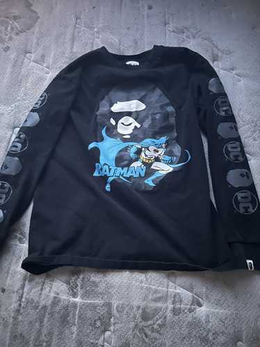 Bape × Dc Comics Bape head Batman long sleeve