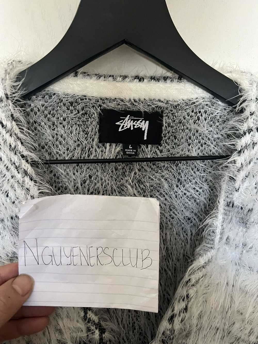 Stussy Stussy checkered fuzzy cardigan - image 2