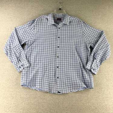 UNTUCKit Mens Plaid Check XXL 2XL Button Up Blue a