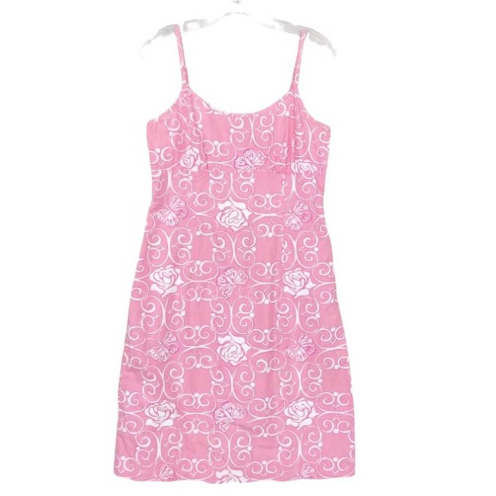 Lilly Pulitzer Vintage 90s Lilly Pulitzer Pink Ro… - image 1