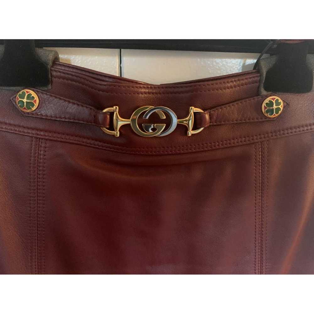 Gucci Leather mid-length skirt - image 7