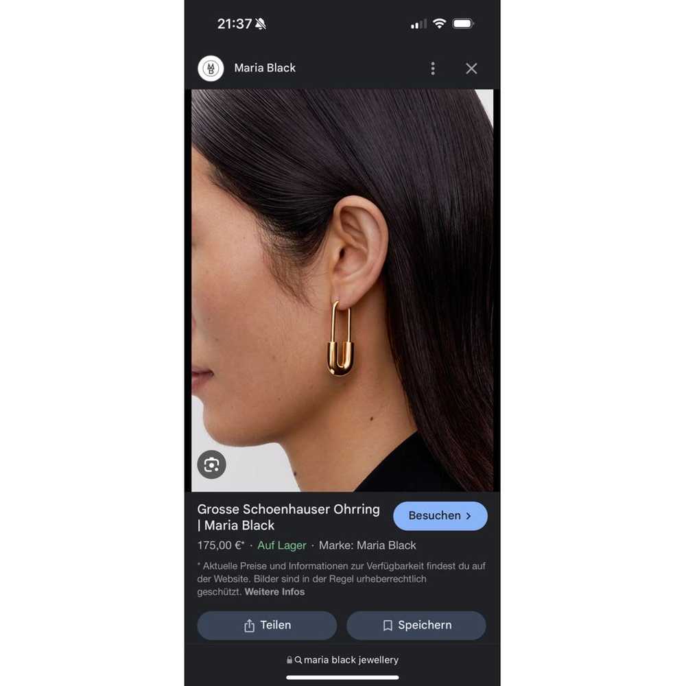 Maria Black Silver earrings - image 3