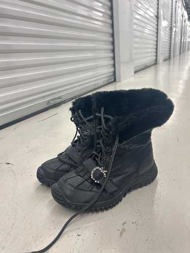 Designer Cozy Black Fur-Lined Winter Boots