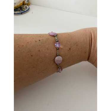 Handmade Light purple mother of pearl shell brace… - image 1