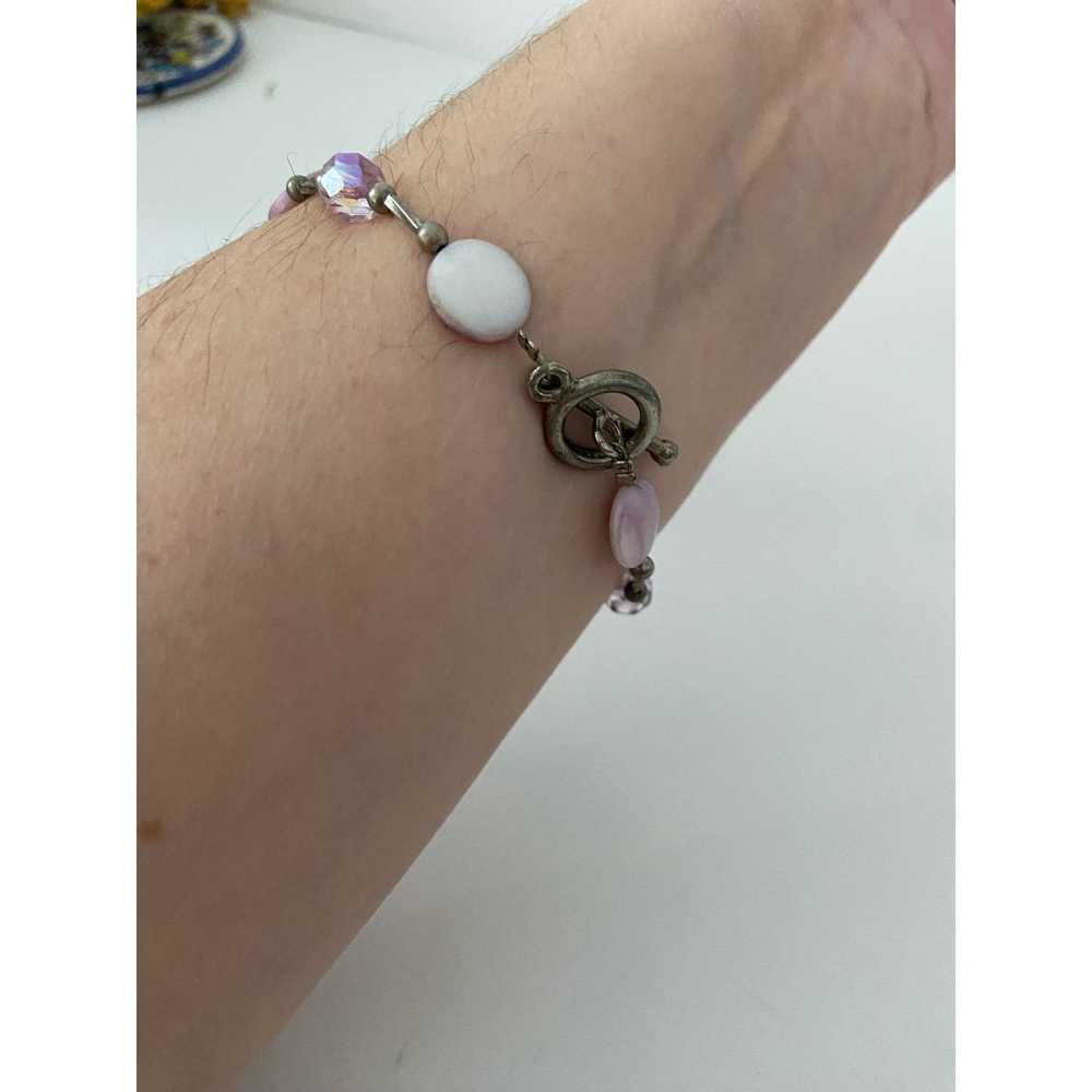 Handmade Light purple mother of pearl shell brace… - image 7