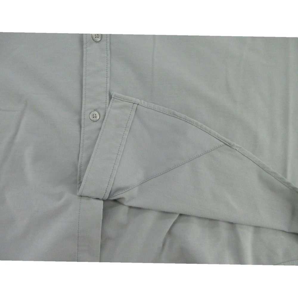 Vintage Mens Gray Short Sleeve Button Up Pocket O… - image 6