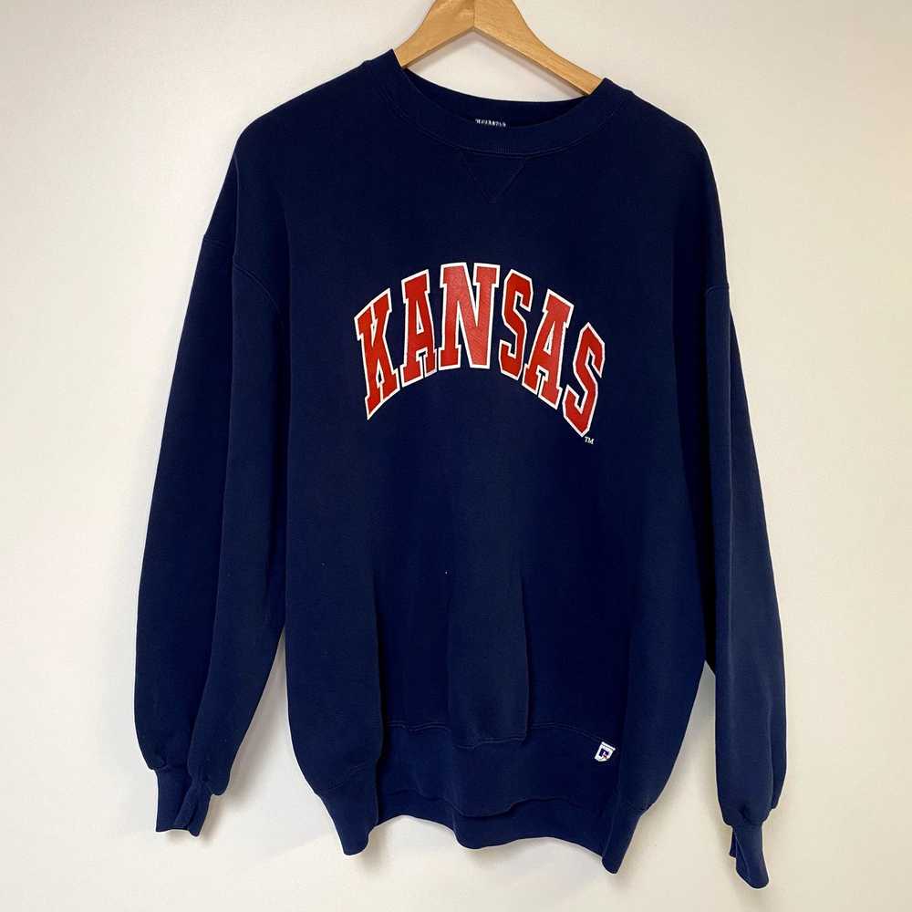 Russell Athletic Vintage KU Sweatshirt 90s Kansas… - image 1