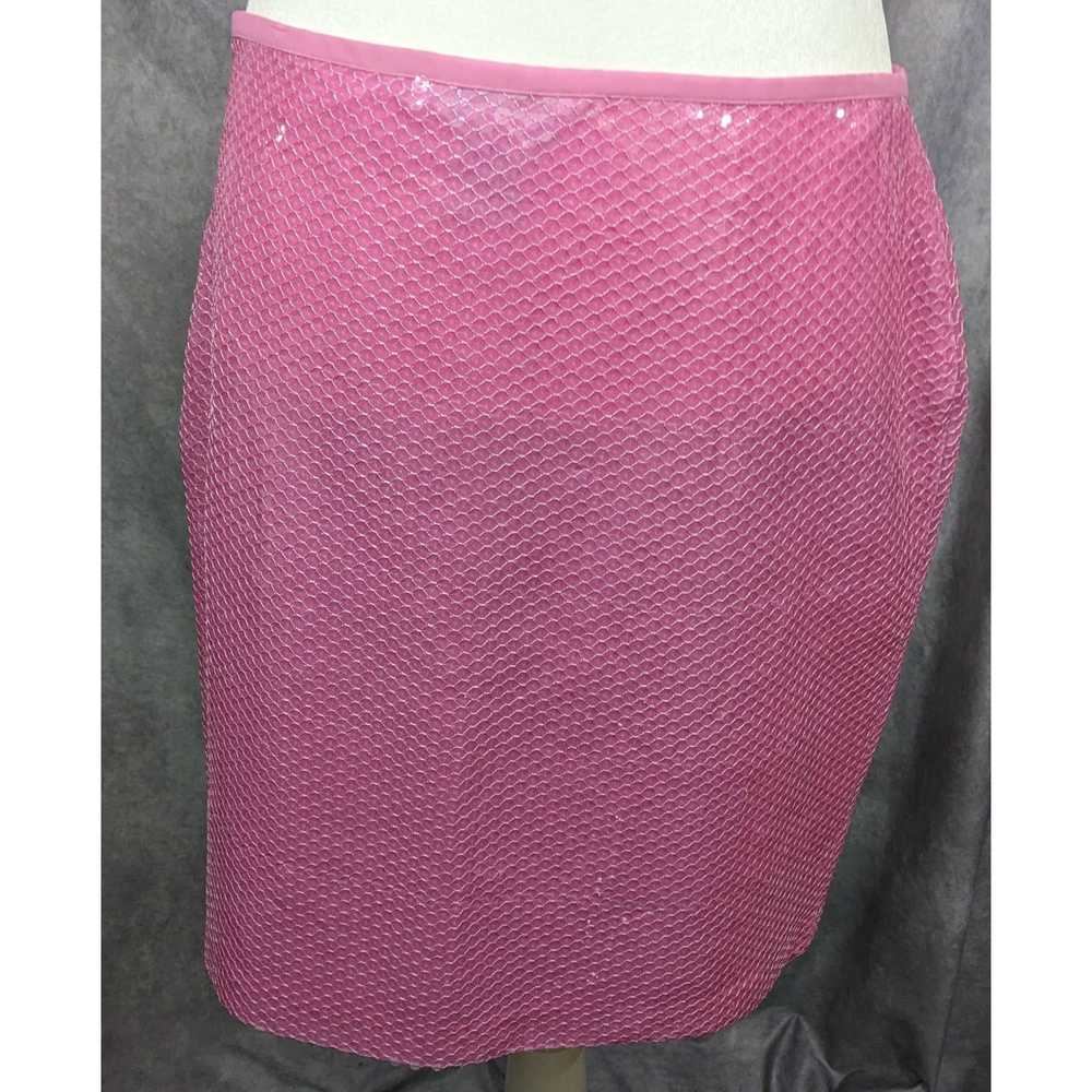 Other Vintage Carole Little Pink Silk Sequin Mini… - image 7