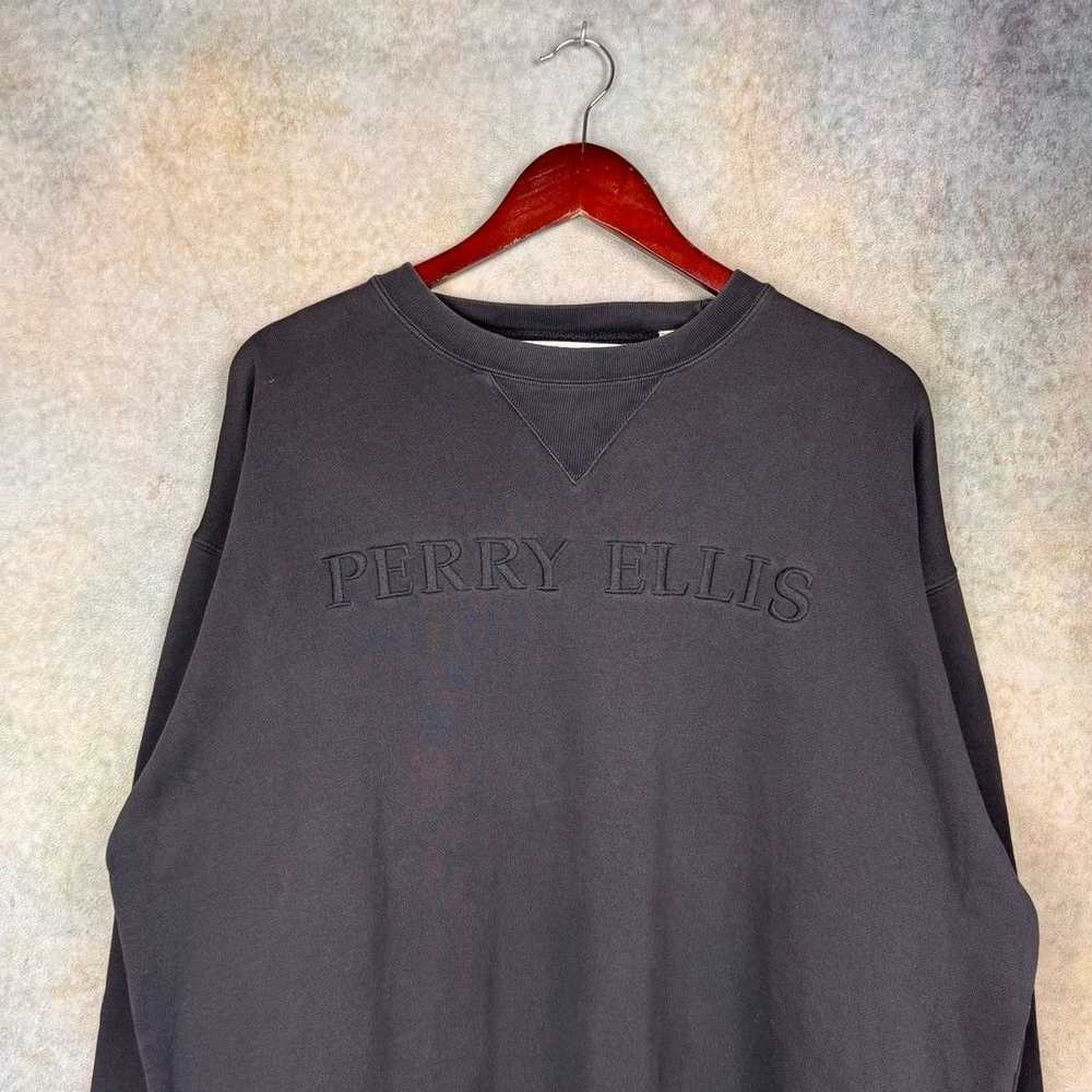 Perry Ellis × Vintage VTG 90s Perry Ellis Crewnec… - image 2