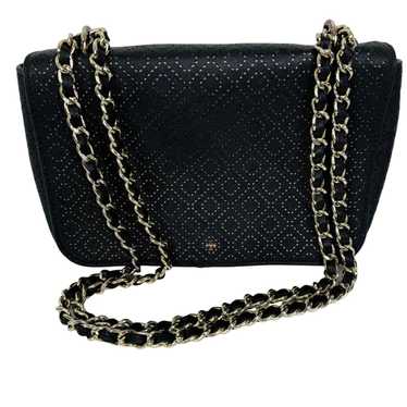 Tory Burch Tory Burch Black Robinson Perforated D… - image 1