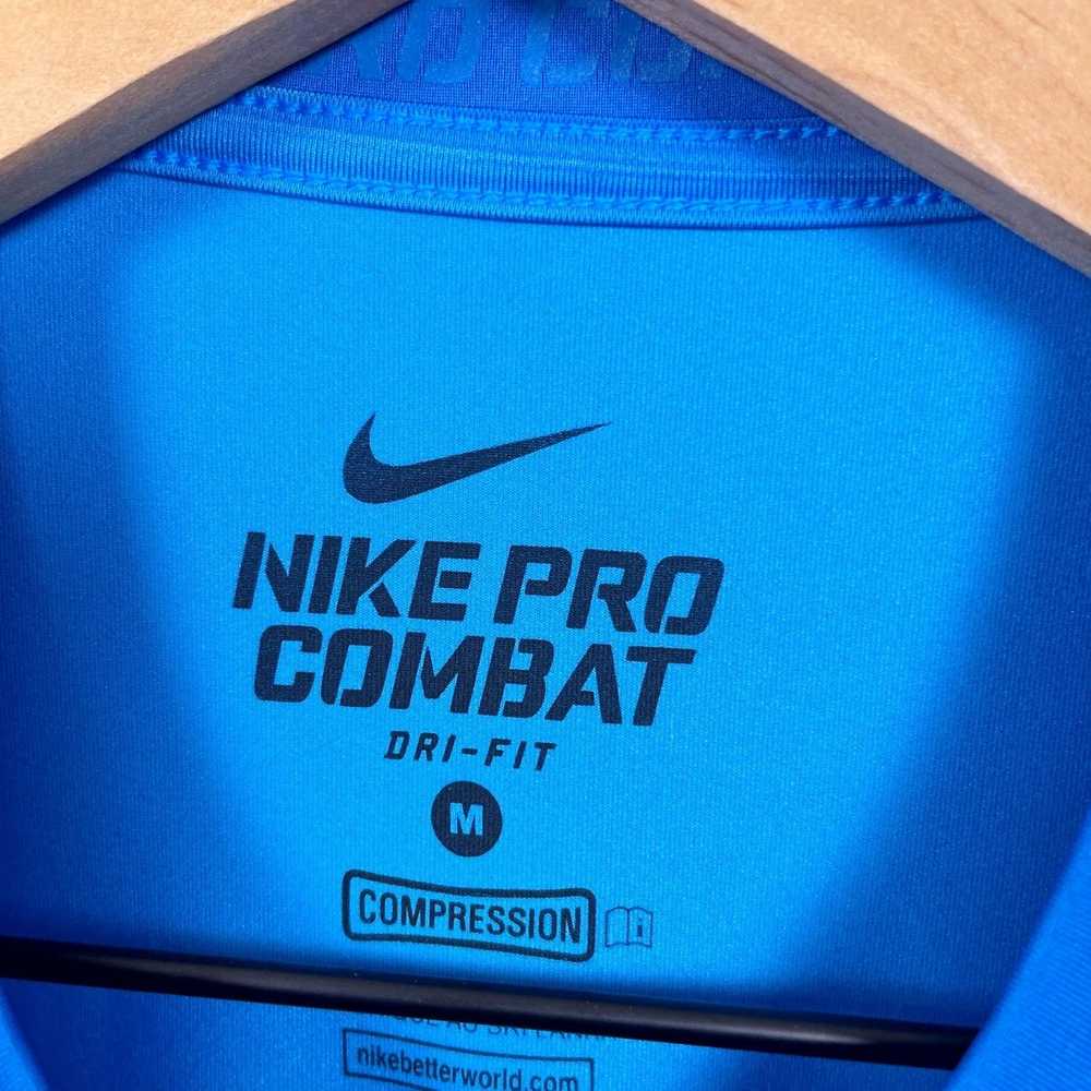 Nike Nike Pro Combat Compression T Shirt Blue Dri… - image 7