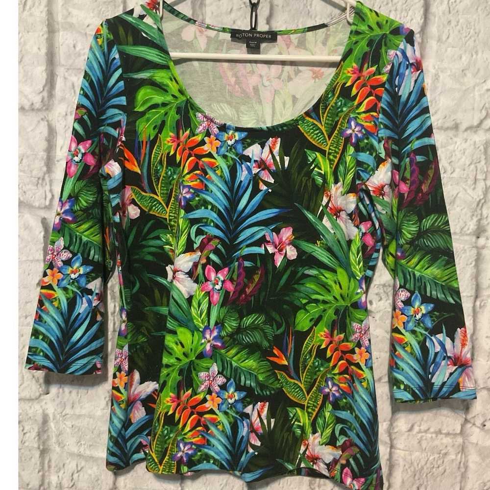 Boston Proper NEW Boston Proper Tropical Floral T… - image 5