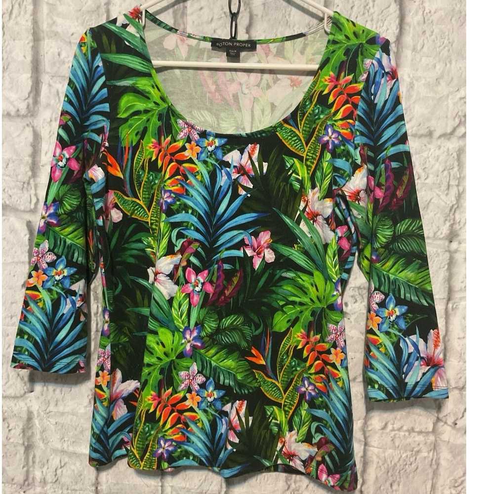 Boston Proper NEW Boston Proper Tropical Floral T… - image 7