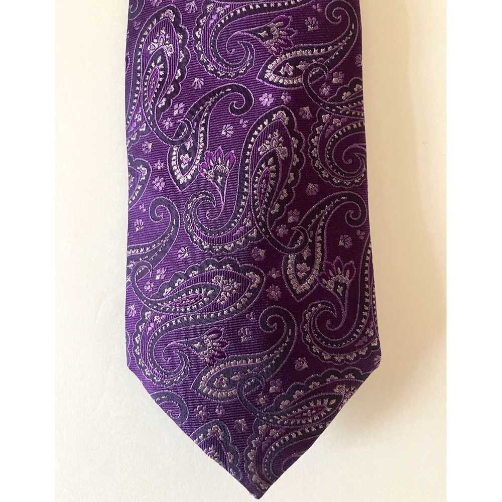 Vintage Silk Handcrafted Paisley Patterned Black … - image 1