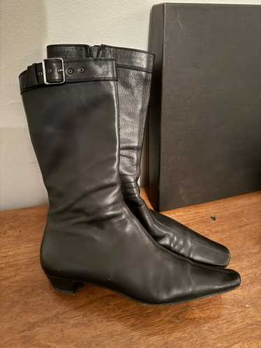 Gucci Leather Boot with Zipper and small heel - image 1