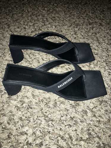 Balenciaga BALENCIAGA LOGO SANDALS LEATHER AND SUE