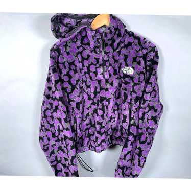 The North Face Cropped Quarter Zip Purple Leopard… - image 1