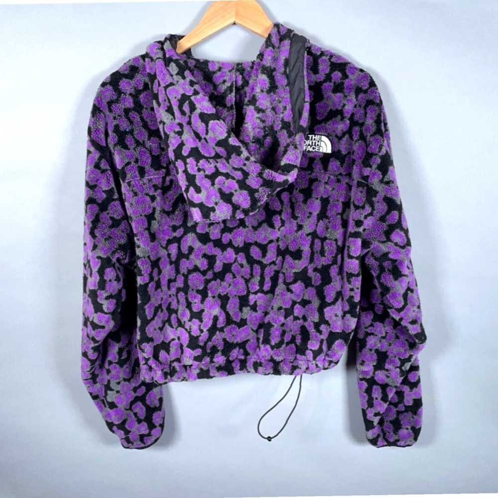 The North Face Cropped Quarter Zip Purple Leopard… - image 3