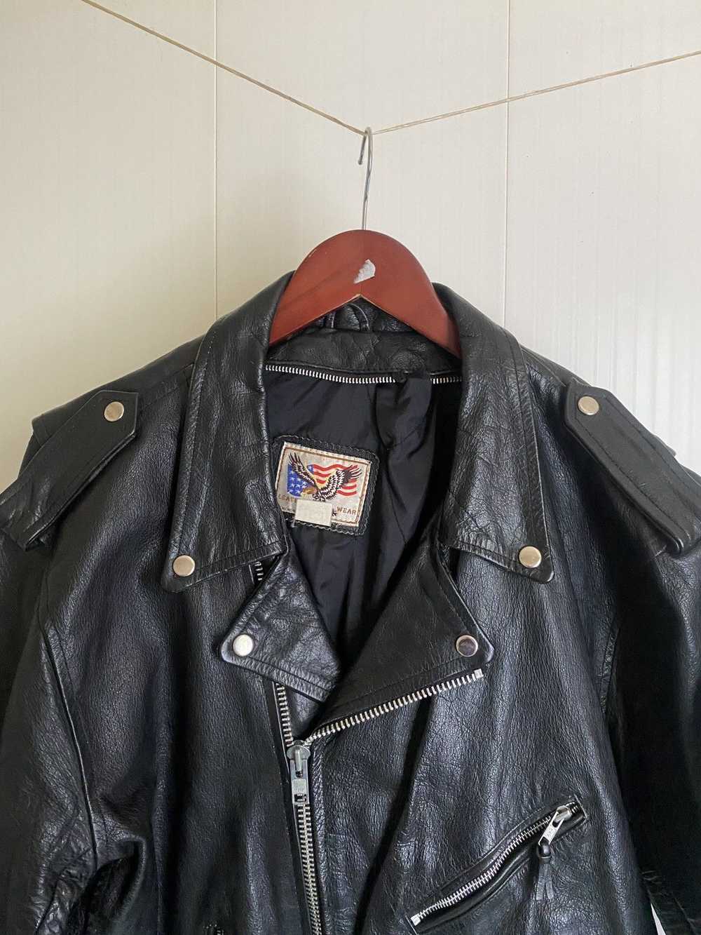 Leather Jacket × Rare × Vintage Rare vintage 90s … - image 4