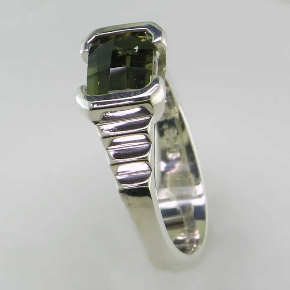 Sterling Silver Green Tourmaline Ring - image 5