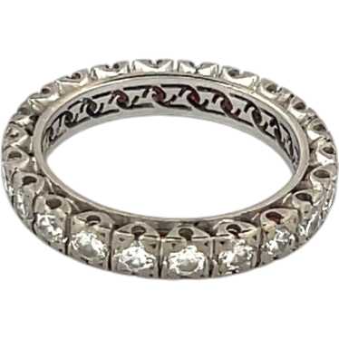 Vintage Diamond Eternity Band Platinum