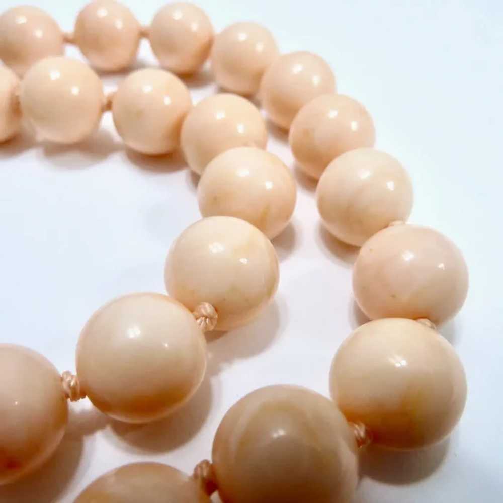 Vintage Crown Trifari Faux Coral Bead Necklace Kn… - image 6