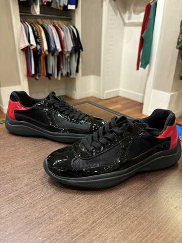 Prada Prada Americas Cup Black Red Heel