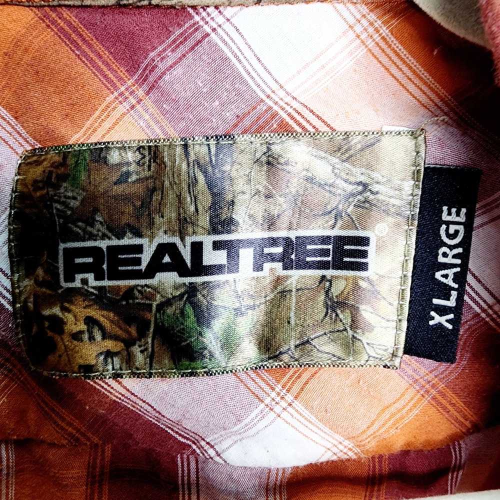 Realtree Realtree Men's Orange Plaid Button Front… - image 2