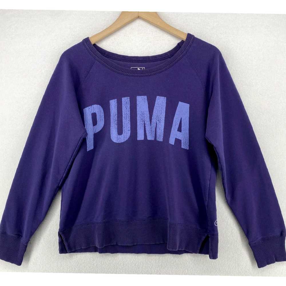 Puma Soft Purple Cropped Pullover Jumper Featurin… - image 1