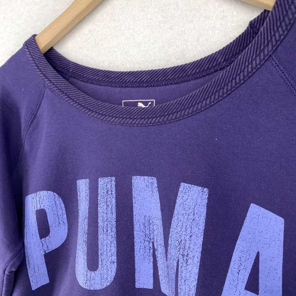 Puma Soft Purple Cropped Pullover Jumper Featurin… - image 2