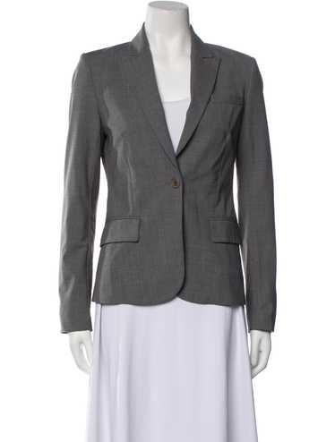 Theory Wool Blazer Grey Pointed Collar - image 1