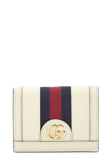 White Leather Ophidia Card Case Send in SMS Send … - image 1