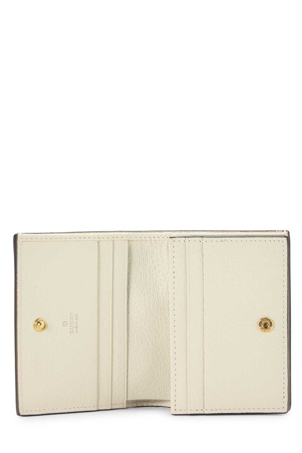 White Leather Ophidia Card Case Send in SMS Send … - image 4