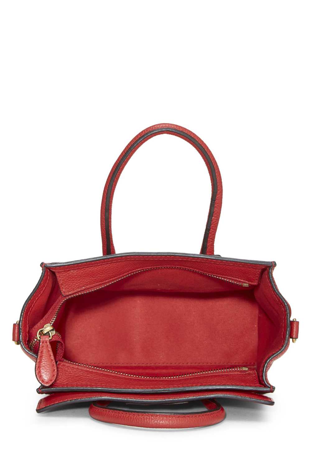 Red Leather Luggage Nano Send in SMS Send in Emai… - image 6