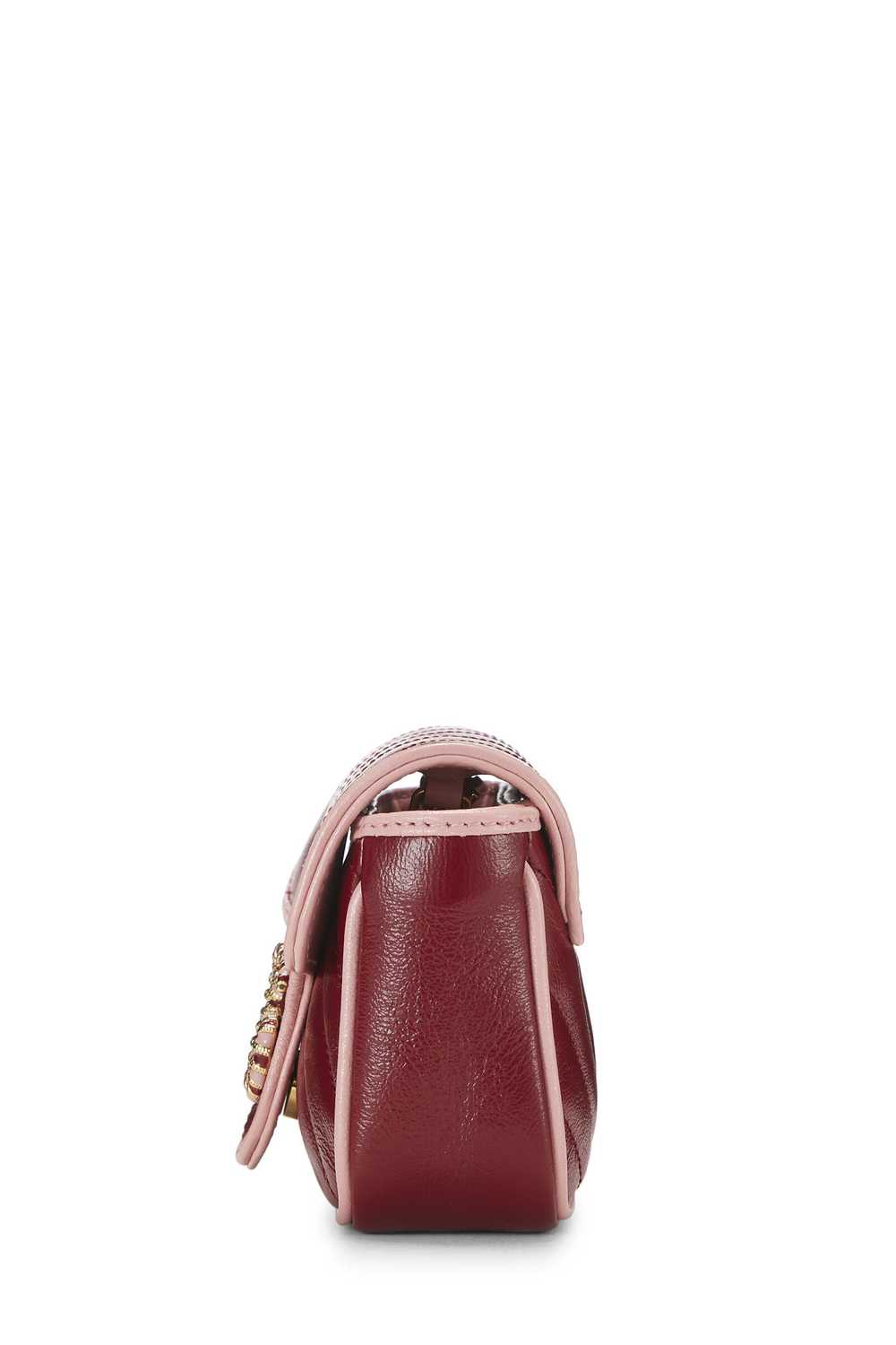 Red Leather Torchon GG Marmont Shoulder Bag Min S… - image 3