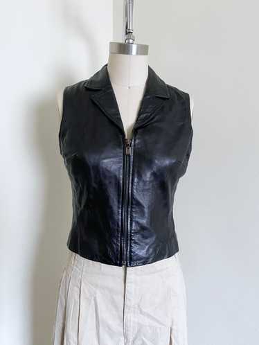 Black Leather Vest