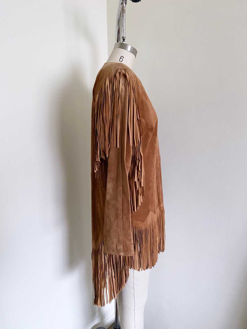 90's Brown Suede Fringe Jacket - image 6