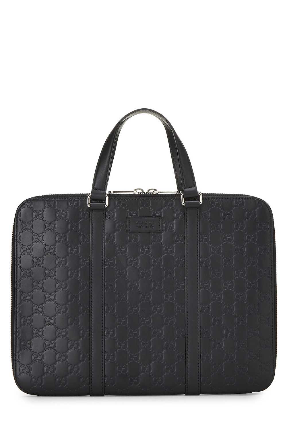 Black Guccissima Leather Briefcase Send in SMS Se… - image 1