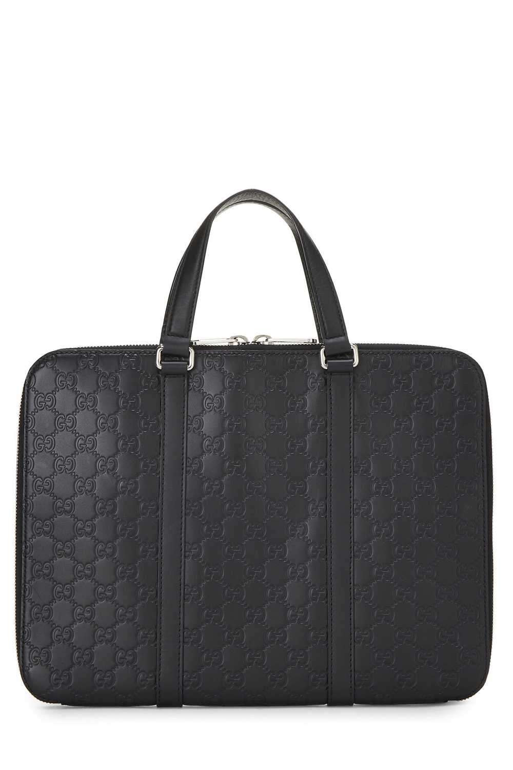 Black Guccissima Leather Briefcase Send in SMS Se… - image 3