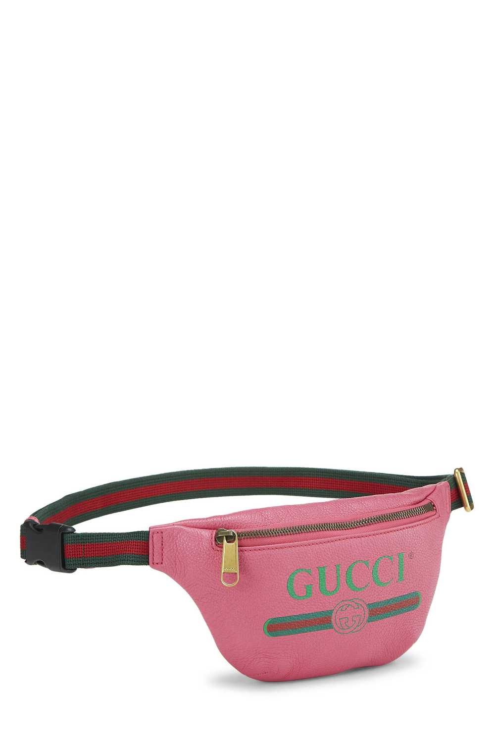 Pink Leather Logo Printed Belt Bag Small Send in … - image 2