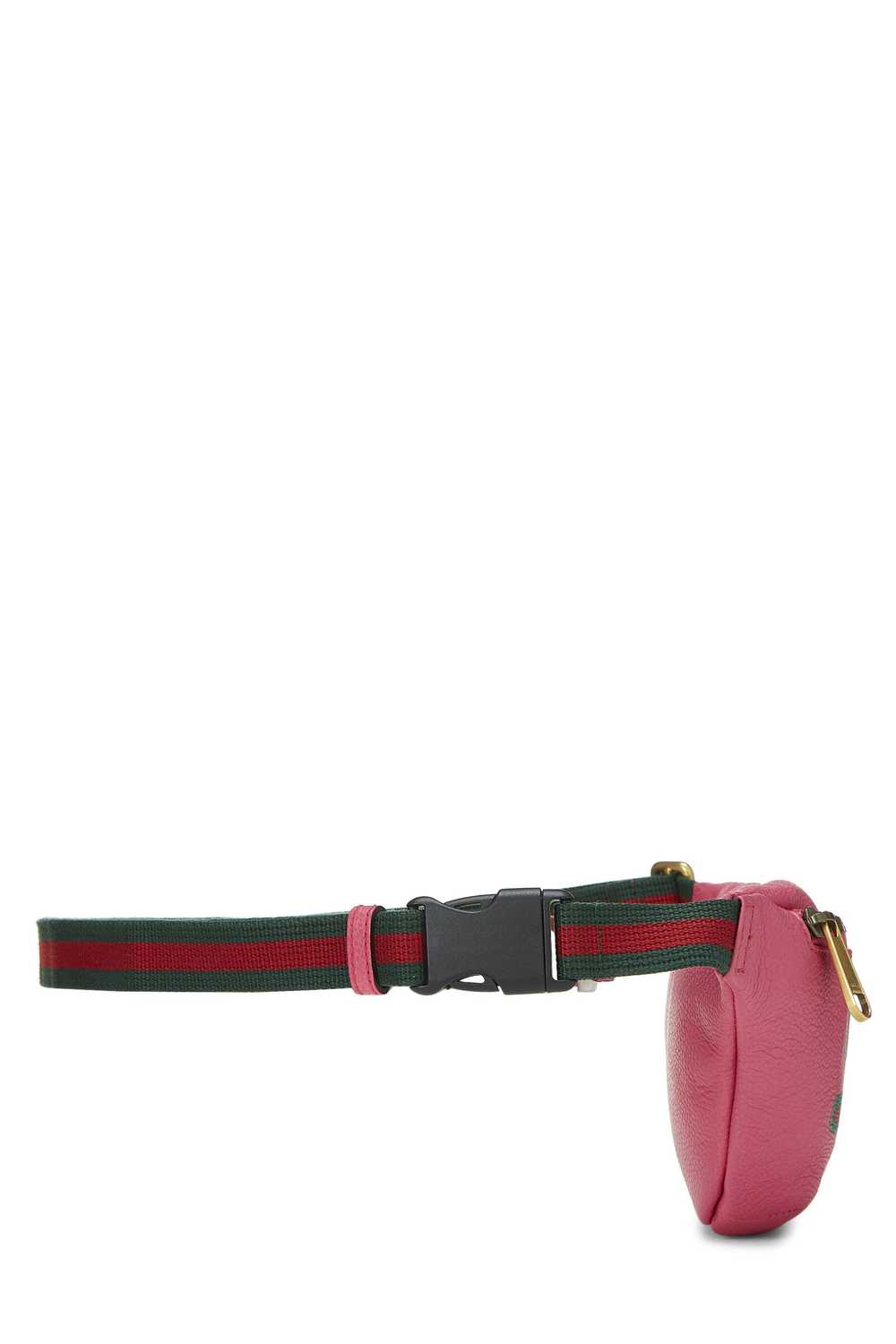 Pink Leather Logo Printed Belt Bag Small Send in … - image 3