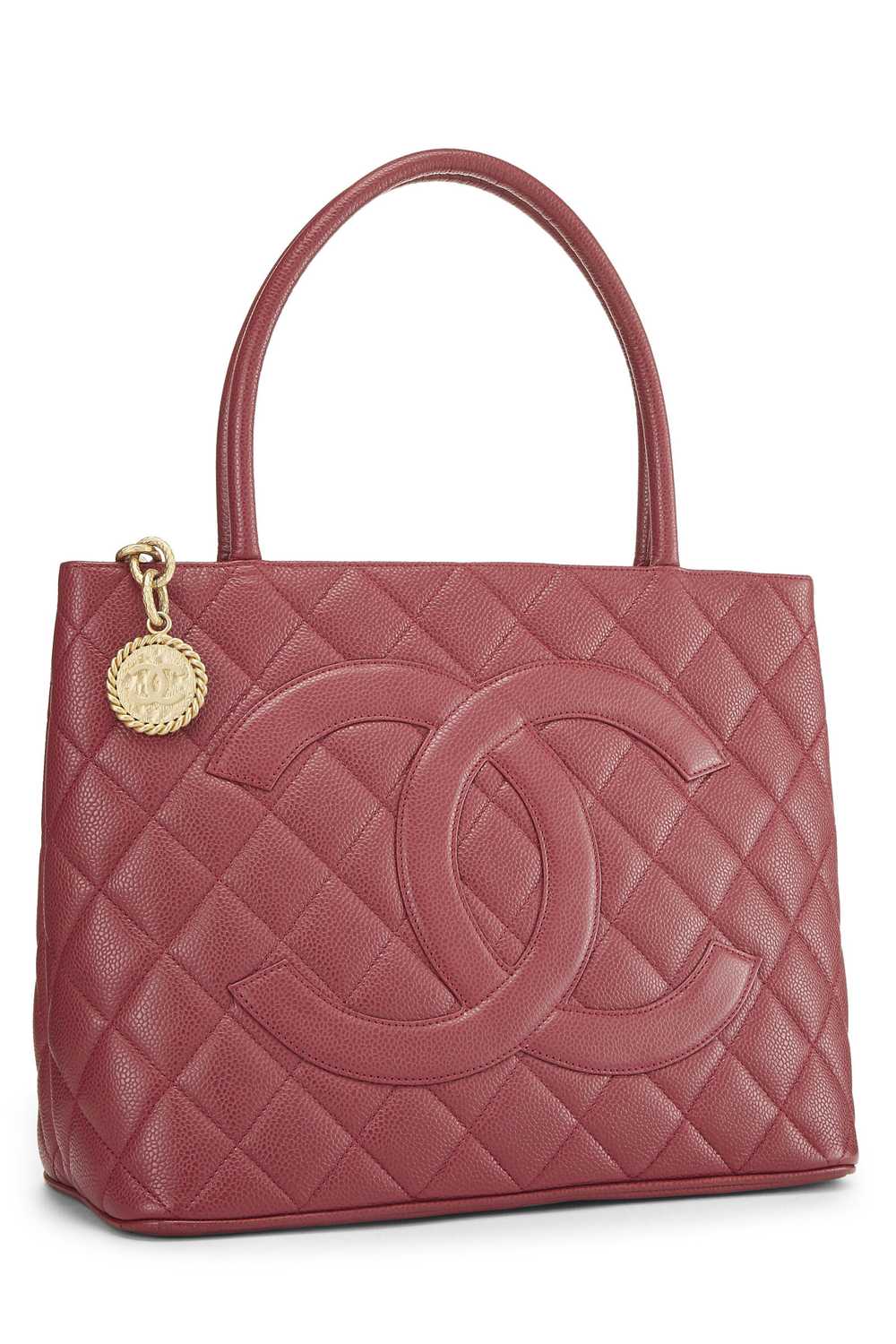 Pink Quilted Caviar Medallion Tote Send in SMS Se… - image 2