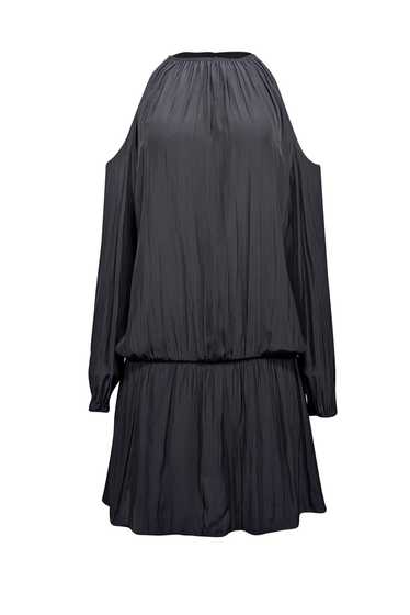 Ramy Brook - Black Satin Cold Shoulder Dress Sz M